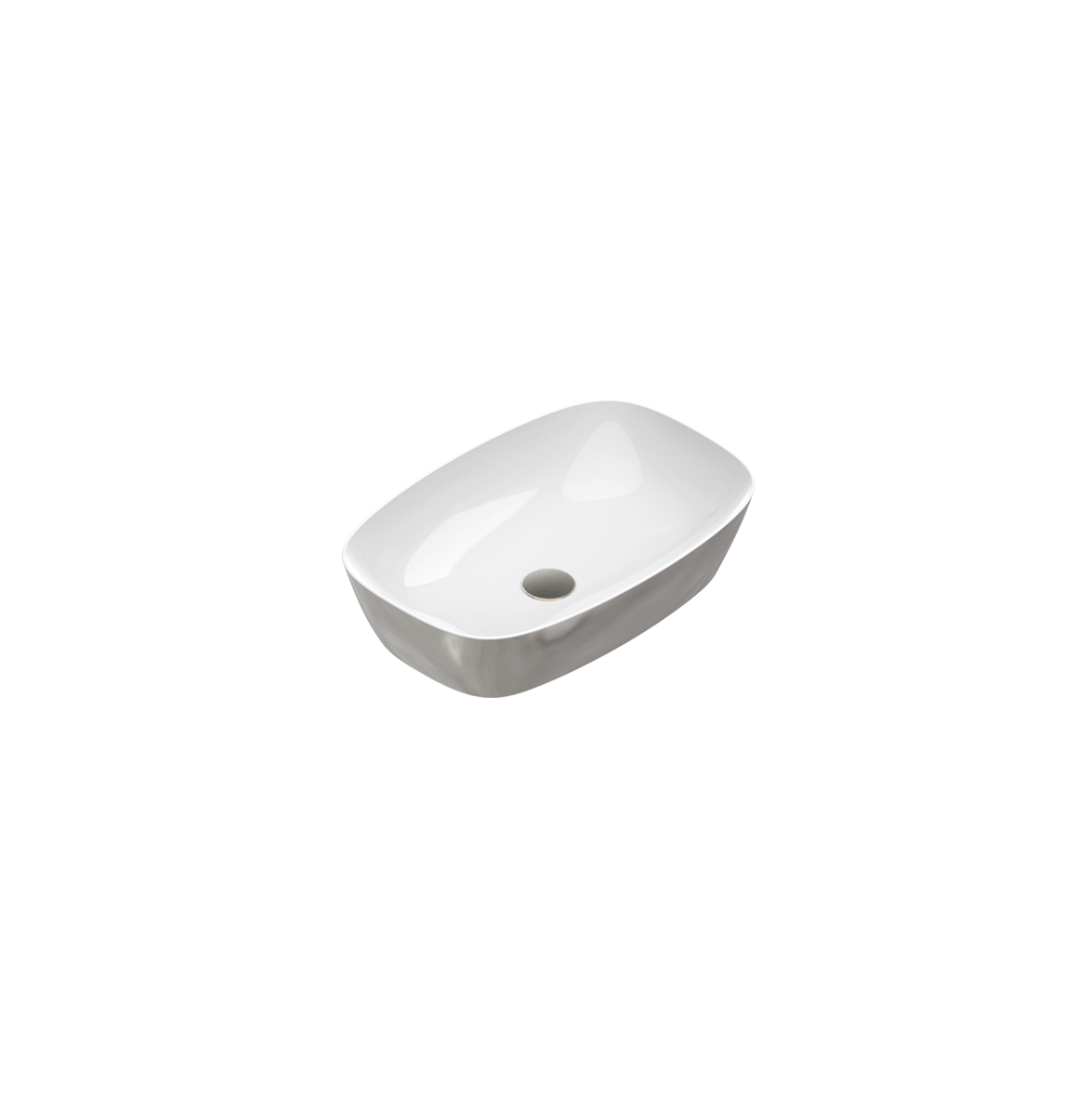 Alvea 60 White Silver Sit On Washbasins Catalano