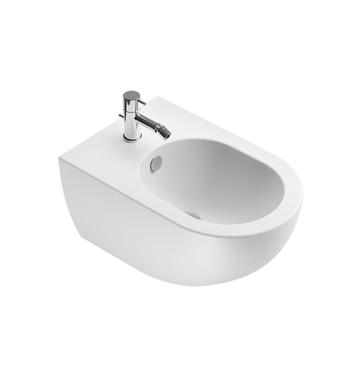 Bidet Sfera Wall Hung Satin White Sanitary Ware Wall Hung